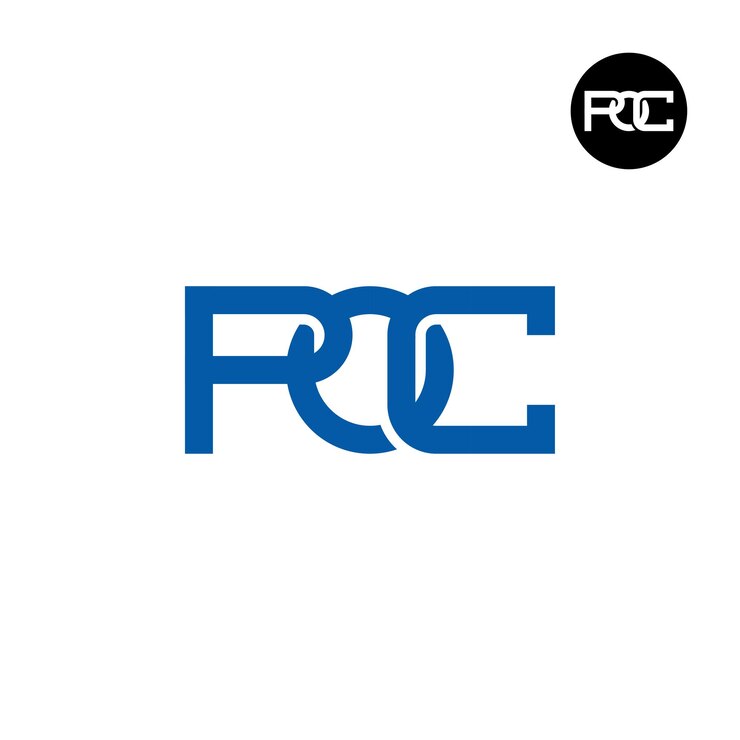 Vector diseño del logotipo de la letra poc monograma