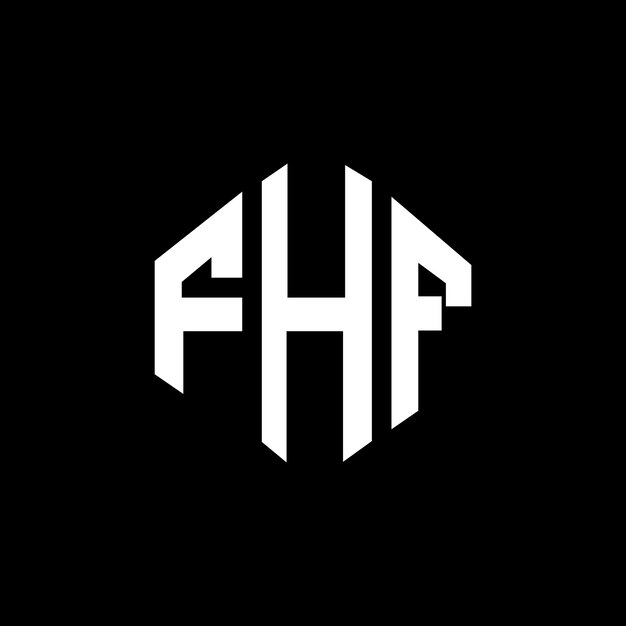 Diseño del logotipo de la letra polígono en forma de polígono sobre fondo negro
