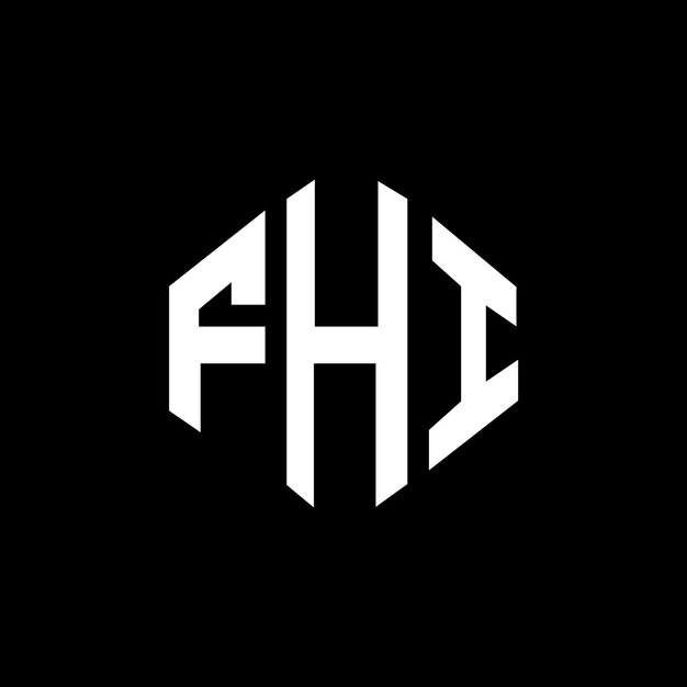 Diseño del logotipo de la letra polígono en forma de polígono sobre fondo negro