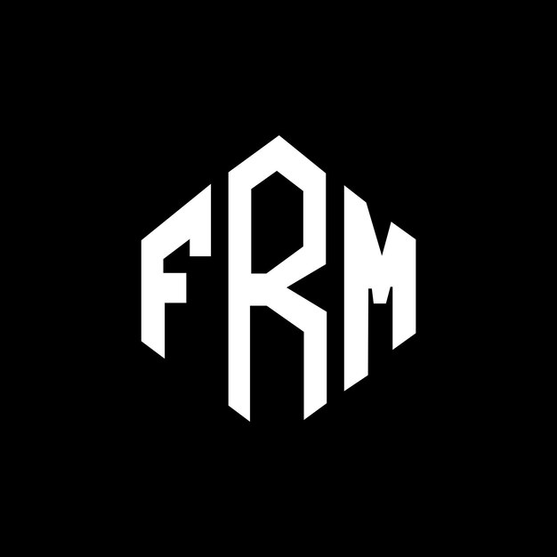 Diseño del logotipo de la letra polígono en forma de polígono sobre fondo negro