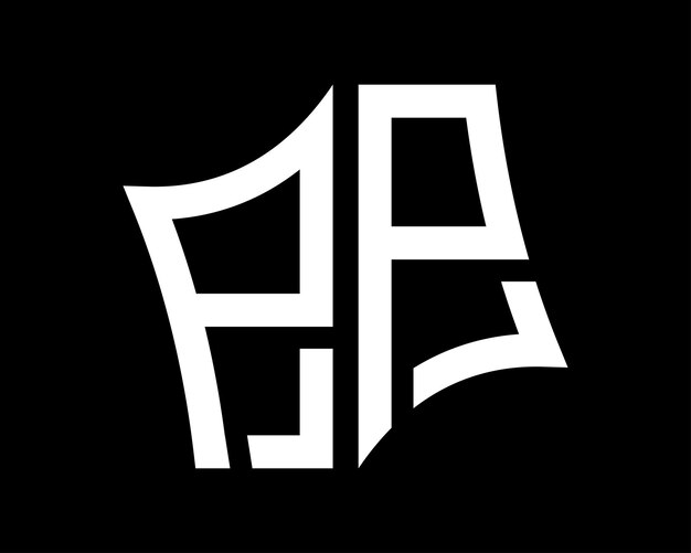 El diseño del logotipo de la letra PP es arte vectorial