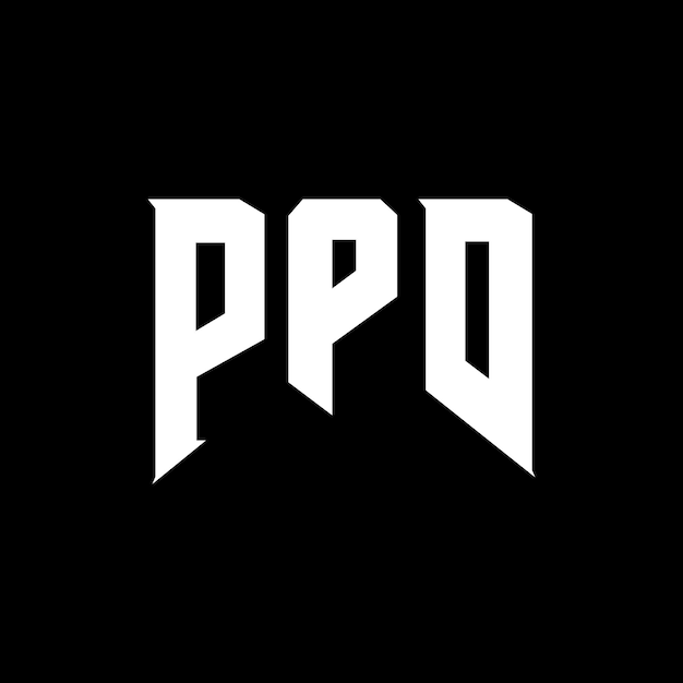 Diseño de logotipo de letra PPD para una empresa de tecnología Diseño del logotipo PPD Combinación de colores blanco y negro PPD Logotipo PPD Vector PPD Diseño del icono PPD Alfabeto PPD Tipo de diseño del logotipo