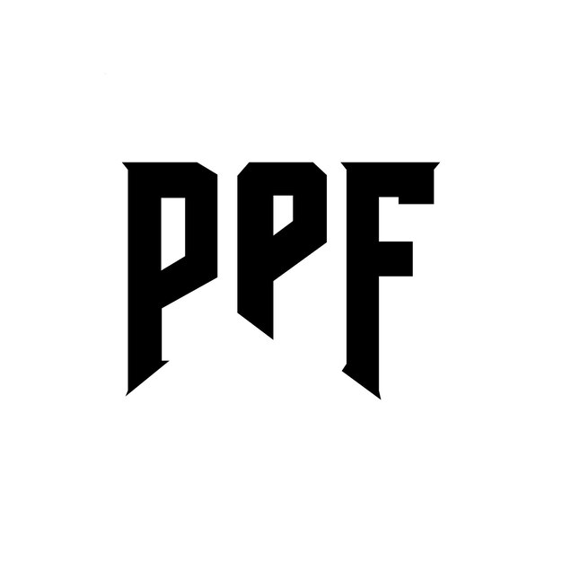 Diseño de logotipo de letra PPF para una empresa de tecnología Diseño del logotipo PPF combinación de colores blanco y negro Logotipo PPF Vector PPF Diseño del icono PPF Alfabeto PPF Tipo de diseño del logotipo