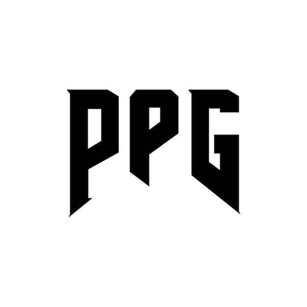 Diseño de logotipo de letra PPG para una empresa de tecnología Diseño del logotipo PPG combinación de colores blanco y negro Logotipo PPG vector PPG diseño Icon PPG alfabeto PPG tipografía diseño del logotipo