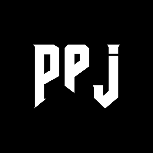Diseño de logotipo de letra PPJ para una empresa de tecnología Diseño del logotipo PPJ combinación de colores blanco y negro Diseño del Logotipo PPJ Vector PPJ Diseño del Icono PPJ Alfabeto PPJ Tipografía del Logotipo