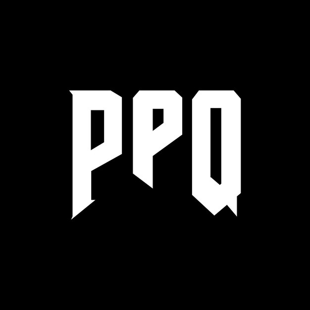 Diseño de logotipo de letra PPQ para una empresa de tecnología Diseño del logotipo PPQ combinación de colores blanco y negro Diseño del Logotipo PPQ Vector PPQ Diseño del Icono PPQ Alfabeto PPQ Tipografía Diseño del LOGO