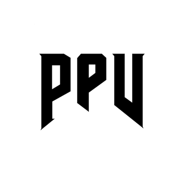 Diseño de logotipo de letra PPV para una empresa de tecnología Diseño del logotipo PPV combinación de colores blanco y negro Logotipo PPV vector PPV diseño Icono PPV alfabeto PPV tipografía diseño del logotipo