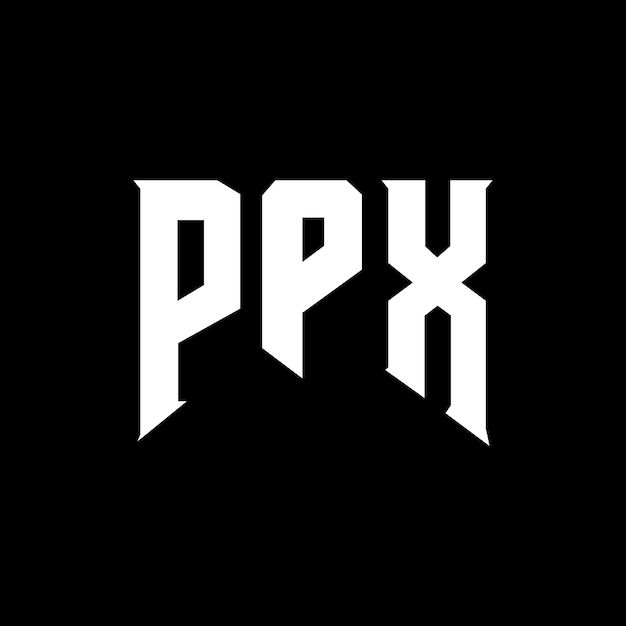 Diseño de logotipo de letra PPX para una empresa de tecnología Diseño del logotipo PPX combinación de colores blanco y negro Logotipo PPX vector PPX diseño Icono PPX alfabeto PPX tipografía diseño del logotipo
