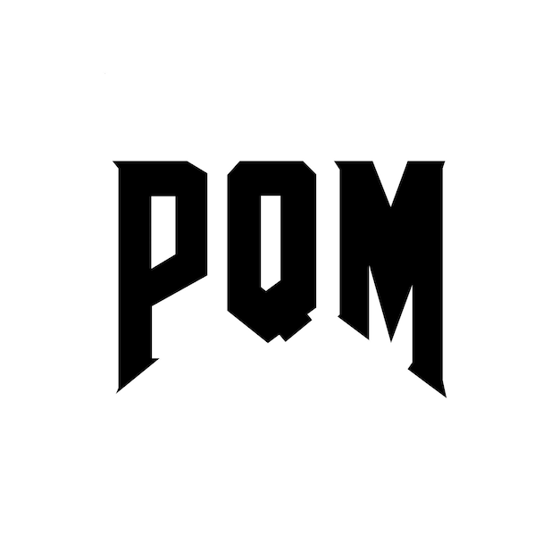 Diseño de logotipo de letra PQM para una empresa de tecnología Diseño del logotipo PQM combinación de colores blanco y negro PQM diseño del logo PQM vector PQM PQM icono PQM alfabeto PQM tipografía diseño del logotipo