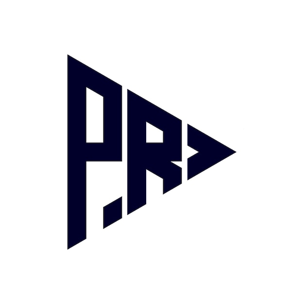 diseño del logotipo de la letra pr