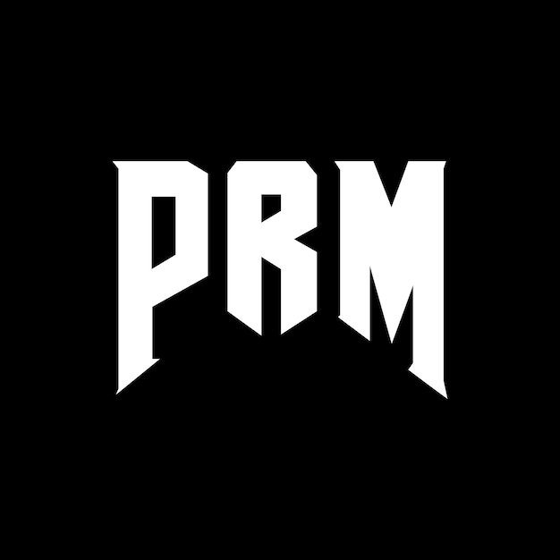 Diseño de logotipo de letra PRM para una empresa de tecnología Diseño del logotipo PRM combinación de colores blanco y negro Logotipo PRM Vector PRM Diseño del icono PRM Alfabeto PRM Tipografía diseño del logotipo