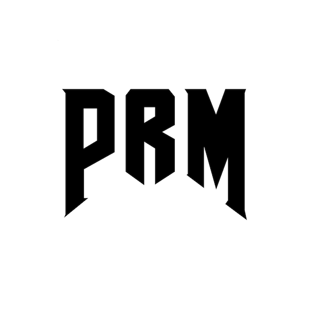 Diseño de logotipo de letra PRM para una empresa de tecnología Diseño del logotipo PRM combinación de colores blanco y negro Logotipo PRM Vector PRM Diseño del icono PRM Alfabeto PRM Tipografía diseño del logotipo