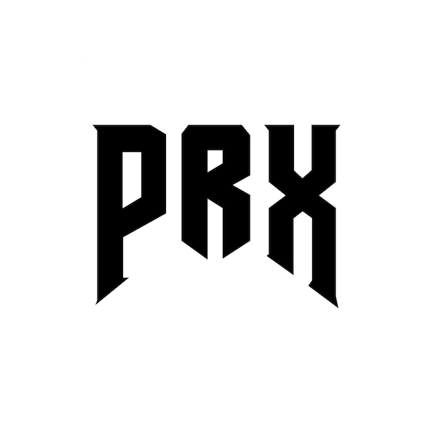 Diseño de logotipo de letra PRX para la compañía de tecnología PRX diseño de logotipo combinación de colores blanco y negro PRX logotipo PRX vector PRX diseño PRX icono PRX alfabeto PRX tipografía diseño de logotip