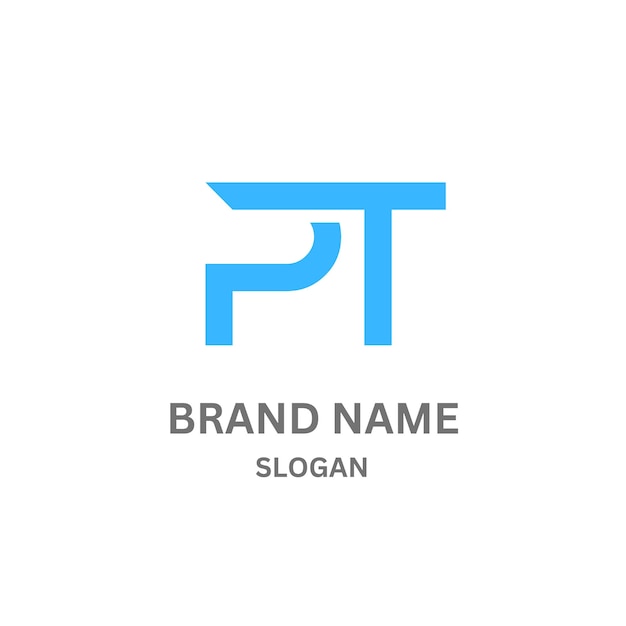 Diseño del logotipo de la letra PT222