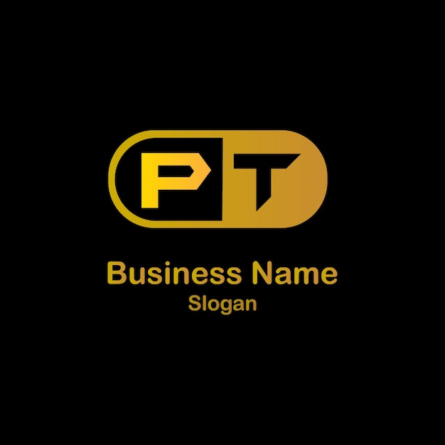 Diseño del logotipo de la letra PT321