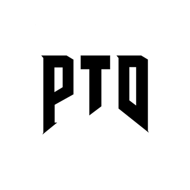 Diseño de logotipo de letra PTD para una empresa de tecnología Diseño del logotipo PTD combinación de colores blanco y negro Logotipo PTD vector PTD Diseño del icono PTD Alfabeto PTD Tipografía diseño del logotipo