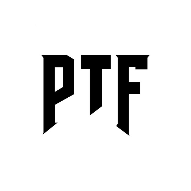 Diseño de logotipo de letra PTF para una empresa de tecnología Diseño del logotipo PTF combinación de colores blanco y negro Logotipo PTF vector PTF Diseño del icono PTF Alfabeto PTF tipografía