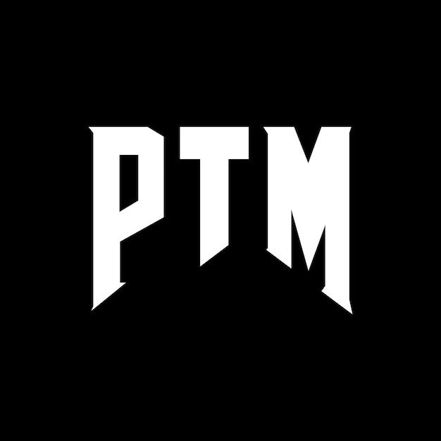 Diseño de logotipo de letra PTM para una empresa de tecnología Diseño del logotipo PTM combinación de colores blanco y negro PTM logo PTM vector PTM diseño PTM icono PTM alfabeto PTM tipografía diseño del logotipo