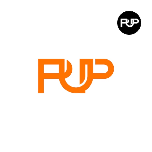 Diseño del logotipo de la letra PUP Monograma