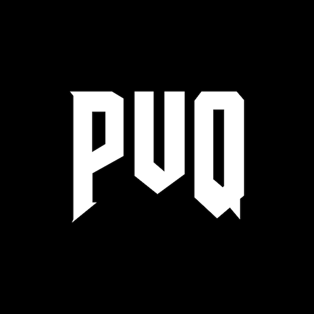 Diseño de logotipo de letra PUQ para una empresa de tecnología Diseño del logotipo PUQ combinación de colores blanco y negro Logotipo PUQ vector PUQ diseño Icono PUQ alfabeto PUQ tipografía diseño del logotipo