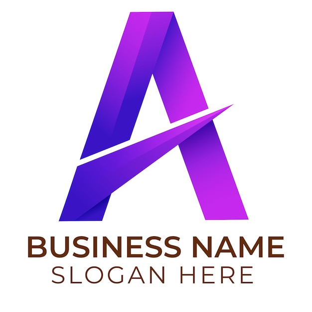 Un diseño de logotipo de letra púrpura y logotipo púrpura que dice el nombre de la empresa en él