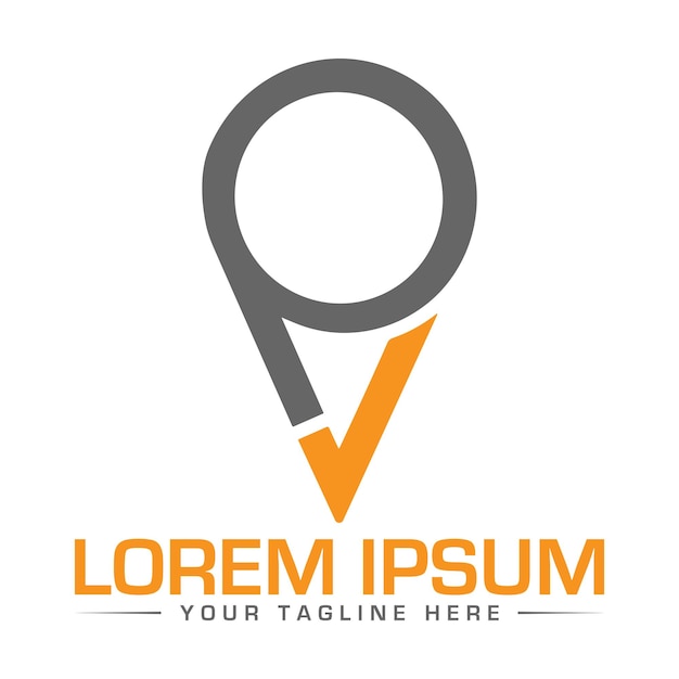 Diseño de logotipo de letra PV Diseño de logotipo único y profesional