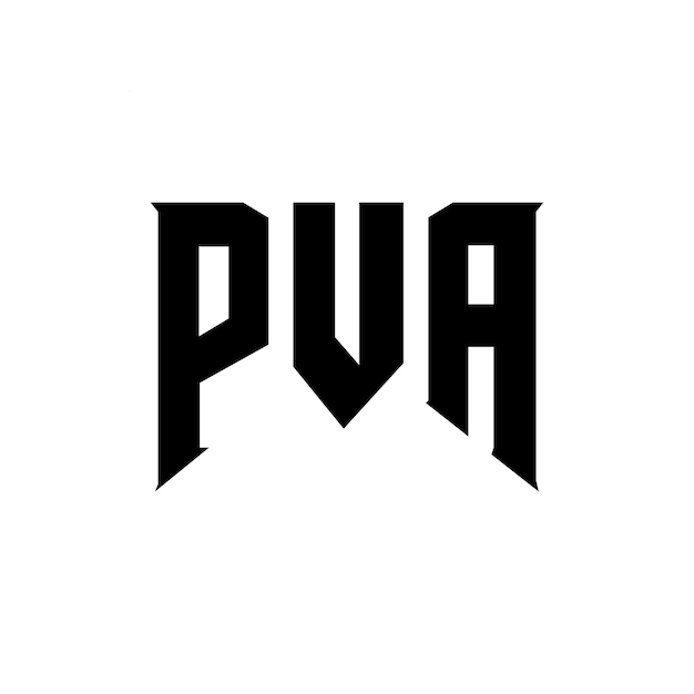 Diseño de logotipo de letra PVA para una empresa de tecnología Diseño del logotipo PVA combinación de colores blanco y negro PVA logo PVA vector PVA diseño PVA icono PVA alfabeto PVA tipografía diseño del logotipo