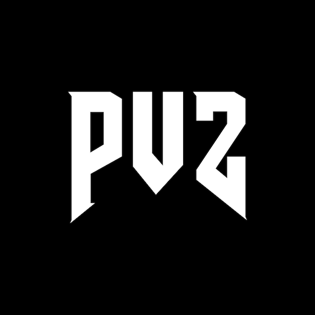 Diseño de logotipo de letra PVZ para una empresa de tecnología Diseño del logotipo PVZ combinación de colores blanco y negro Logotipo PVZ vector PVZ diseño Icono PVZ alfabeto PVZ tipografía Diseño del Logotipo