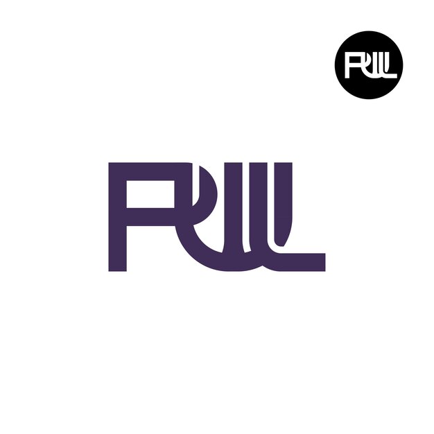 Diseño del logotipo de la letra PWL Monograma