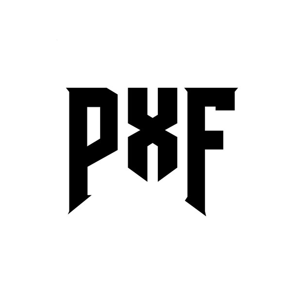 Diseño de logotipo de letra PXF para una empresa de tecnología Diseño del logotipo PXF combinación de colores blanco y negro PXF logo PXF vector PXF diseño PXF icono PXF alfabeto PXF tipografía diseño del logotipo