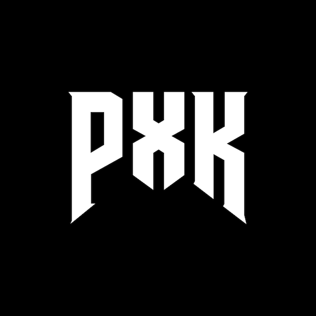 Diseño de logotipo de letra PXK para una empresa de tecnología Diseño del logotipo PXK combinación de colores blanco y negro PXK logo PXK vector PXK diseño PXK icono PXK alfabeto PXK tipografía diseño del logotipo