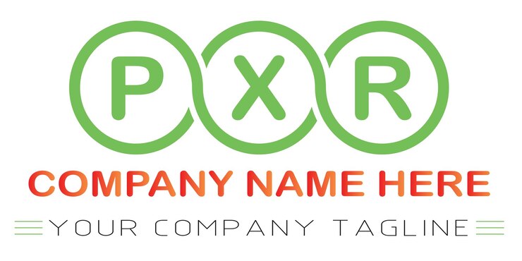 Vector diseño de logotipo de letra pxr