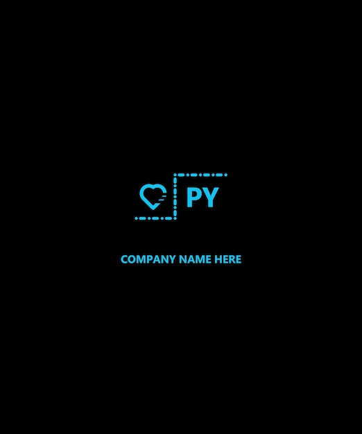 Diseño del logotipo de la letra PY único atractivo creativo moderno inicial PY inicial basado en la letra icono logotipo