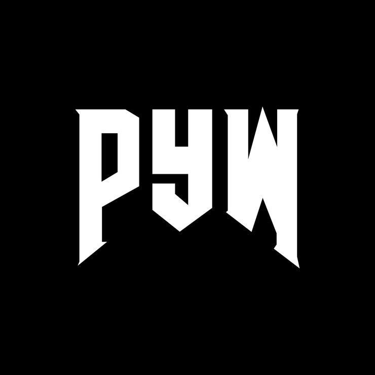 Vector diseño de logotipo de letra pyw para una empresa de tecnología diseño del logotipo pyw combinación de colores blanco y negro logo pyw vector pyw diseño del icono pyw alfabeto pyw tipografía diseño del logotipo