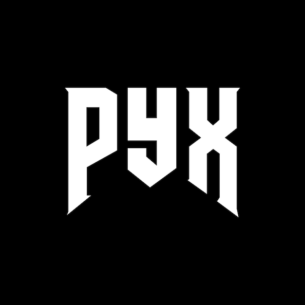 Diseño de logotipo de letra PYX para una empresa de tecnología Diseño del logotipo PYX combinación de colores blanco y negro PYX logotipo Vector PYX diseño PYX icono PYX alfabeto PYX tipografía diseño del logotipo