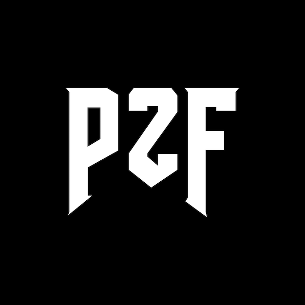 Diseño de logotipo de letra PZF para una empresa de tecnología Diseño del logotipo PZF combinación de colores blanco y negro PZF logo PZF vector PZF diseño PZF icono PZF alfabeto PZF tipografía diseño del logotipo