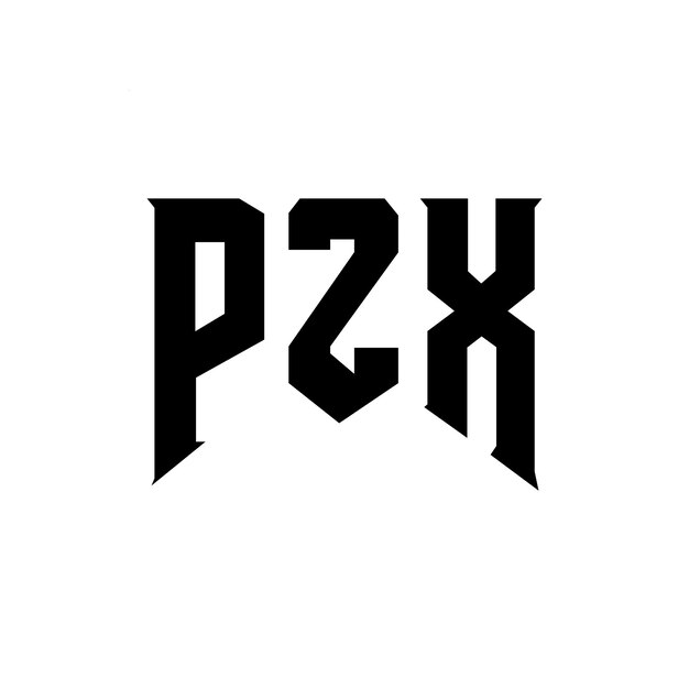 Diseño de logotipo de letra PZX para la compañía de tecnología Diseño del logotipo PZX combinación de colores blanco y negro PZX logo PZX vector PZX diseño PZX icono PZX alfabeto PZX tipografía diseño del logotipo