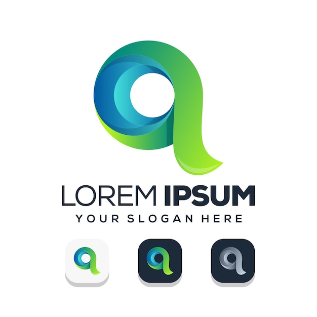 Diseño de logotipo letra Q