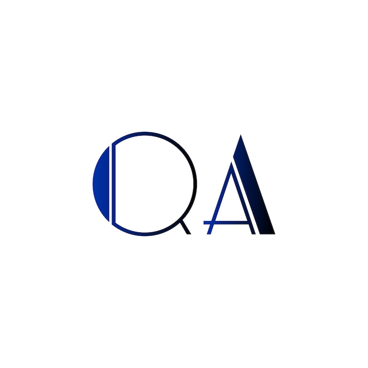 Vector diseño del logotipo de la letra qa