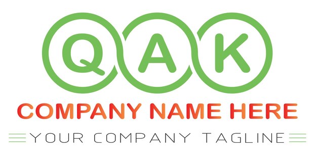 Diseño de logotipo de letra QAK