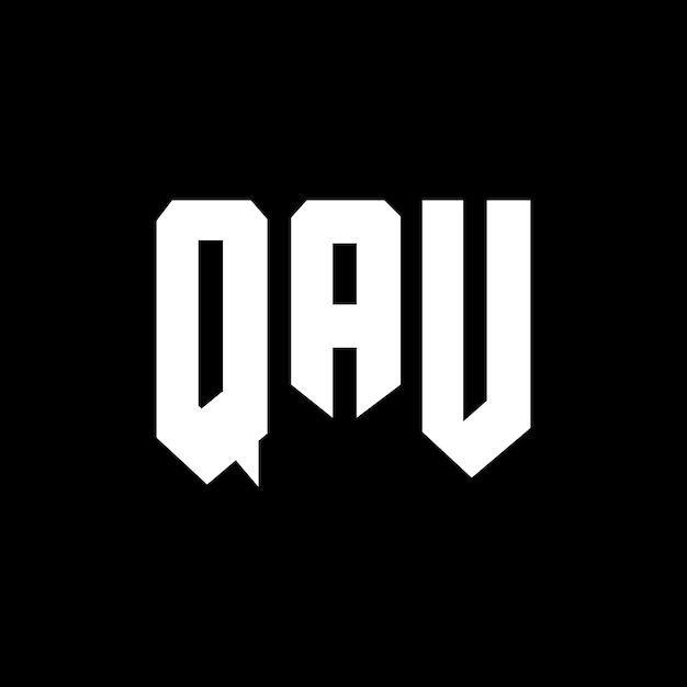Diseño de logotipo de letra QAU para una empresa de tecnología Diseño del logotipo QAU Combinación de colores blanco y negro Logo QAU Vector diseño QAU Icono QAU Alfabeto QAU Tipografía diseño del logotipo