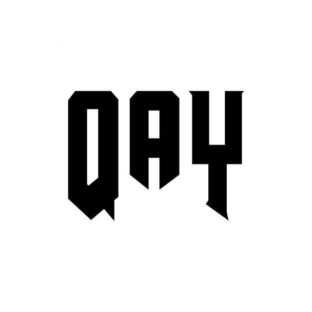 Diseño de logotipo de letra QAY para una empresa de tecnología Diseño del logotipo QAY combinación de colores blanco y negro Diseño del logó QAY Vector QAY Diseño del icono QAY Alfabeto QAY Tipo de diseño del logotipo
