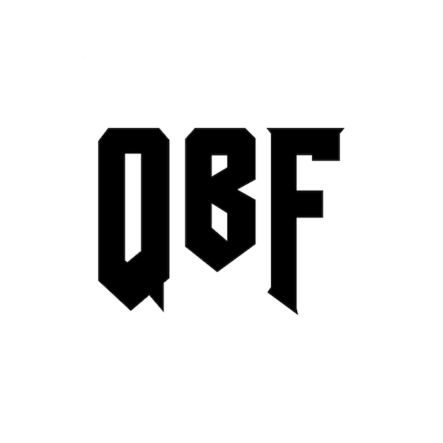 Diseño de logotipo de letra QBF para una empresa de tecnología Diseño del logotipo QBF Combinación de colores blanco y negro Logo QBF Vector QBF Diseño del icono QBF Alfabeto QBF Tipo de diseño del logotipo