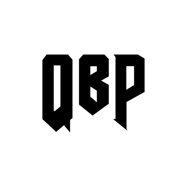 Diseño de logotipo de letra QBP para la compañía de tecnología Diseño de Logotipo QBP combinación de colores blanco y negro Diseño de diseño de logotipo QBP Vector QBP Icon QBP Alfabeto QBP Tipografía