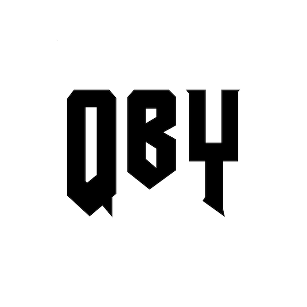 Diseño de logotipo de letra QBY para una empresa de tecnología Diseño de Logotipo QBY combinación de colores blanco y negro Diseño de diseño de logotipo QBY Icono QBY Alfabeto QBY Tipografía
