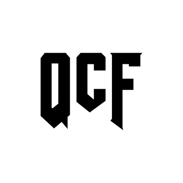 Diseño de logotipo de letra QCF para una empresa de tecnología Diseño del logotipo QCF combinación de colores blanco y negro QCF logotipo Vector QCF diseño del icono QCF alfabeto QCF tipografía diseño del logotipo
