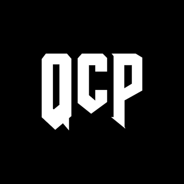 Diseño de logotipo de letra QCP para una empresa de tecnología Diseño del logotipo QCP combinación de colores blanco y negro Logotipo QCP vector diseño QCP icono QCP alfabeto diseño del logotipo tipografía QCP