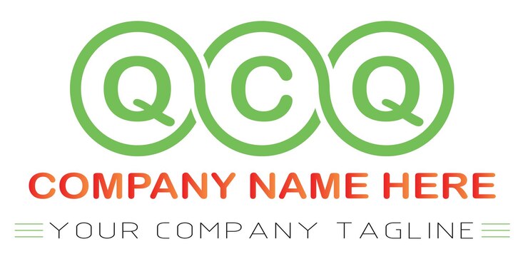 Vector diseño de logotipo de letra qcq