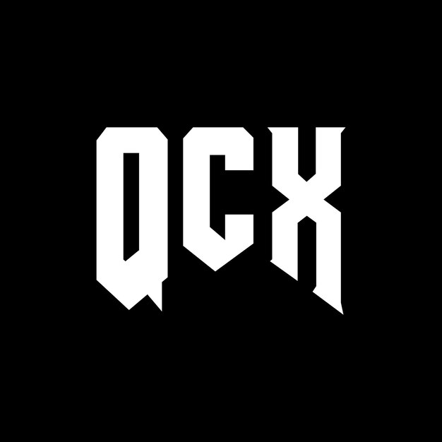 Diseño de logotipo de letra QCX para una empresa de tecnología Diseño del logotipo QCX combinación de colores blanco y negro Logotipo QCX Vector QCX Diseño del icono QCX Alfabeto QCX Tipografía diseño del logotipo