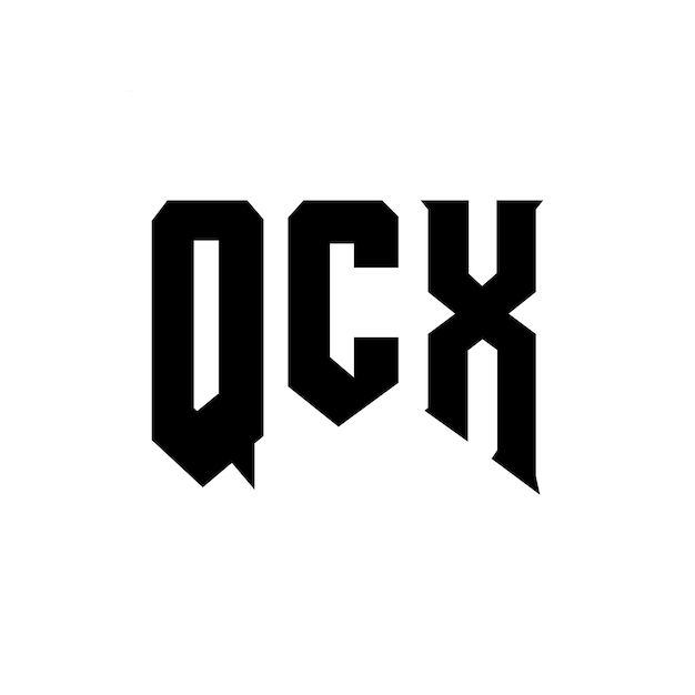 Diseño de logotipo de letra QCX para una empresa de tecnología Diseño del logotipo QCX combinación de colores blanco y negro Logotipo QCX Vector QCX Diseño del icono QCX Alfabeto QCX Tipografía diseño del logotipo